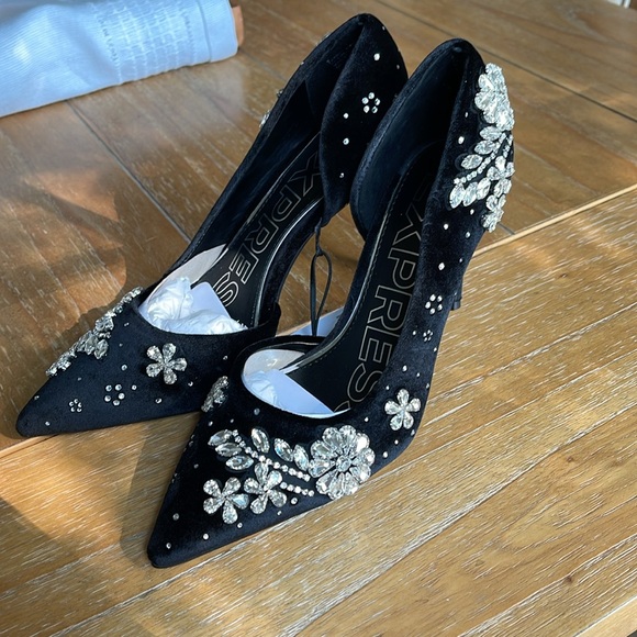 Express Rhinestone Heels - Picture 7 of 8